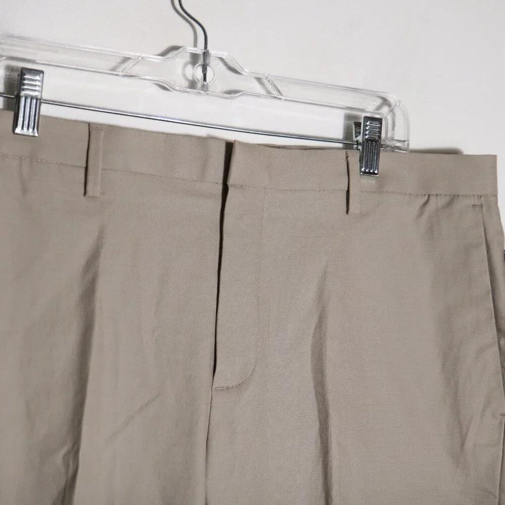 Banana Republic Non Iron Stretch Cotton Dress Pant 35x32 Slim Fit‎ Khaki Chino